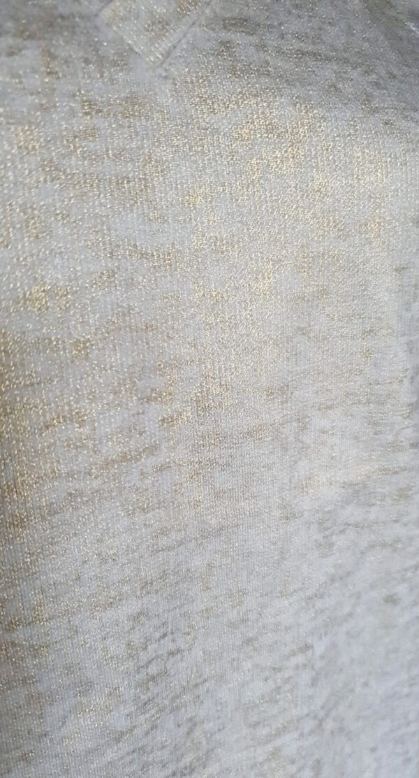 v-hals wit goudglitter - Afbeelding 5