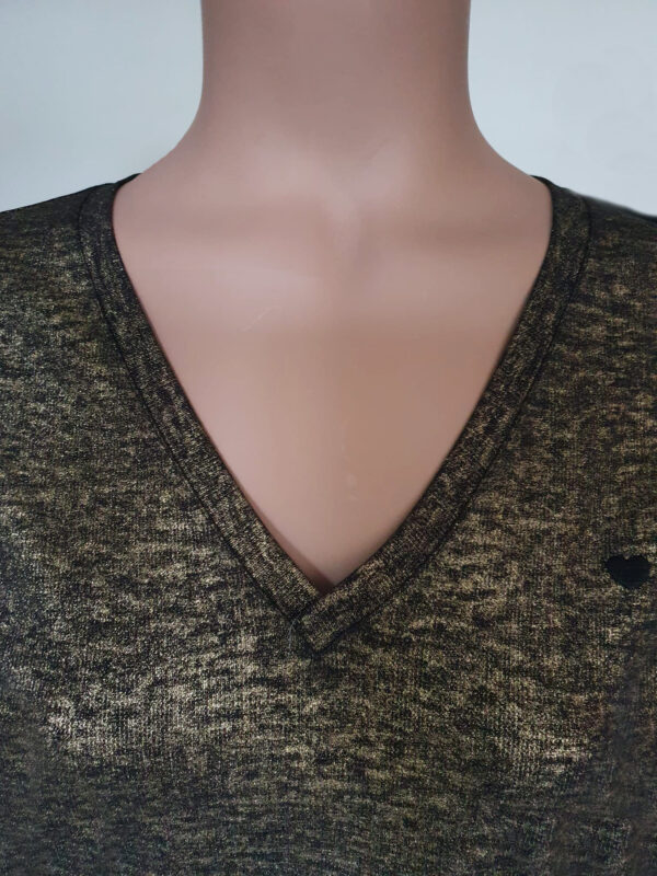 v-hals wit goudglitter - Afbeelding 9