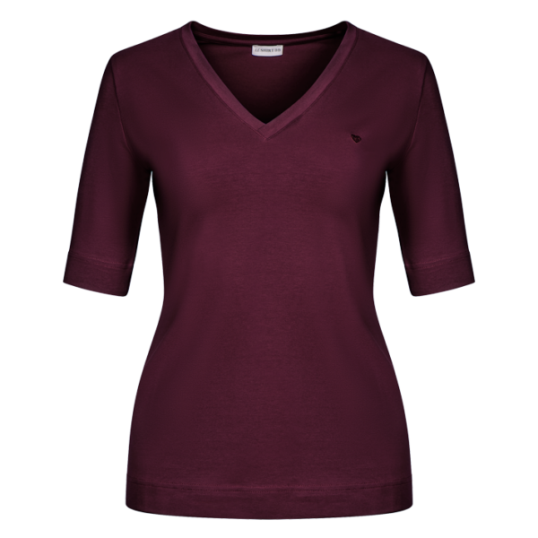 v-hals aubergine - Afbeelding 2