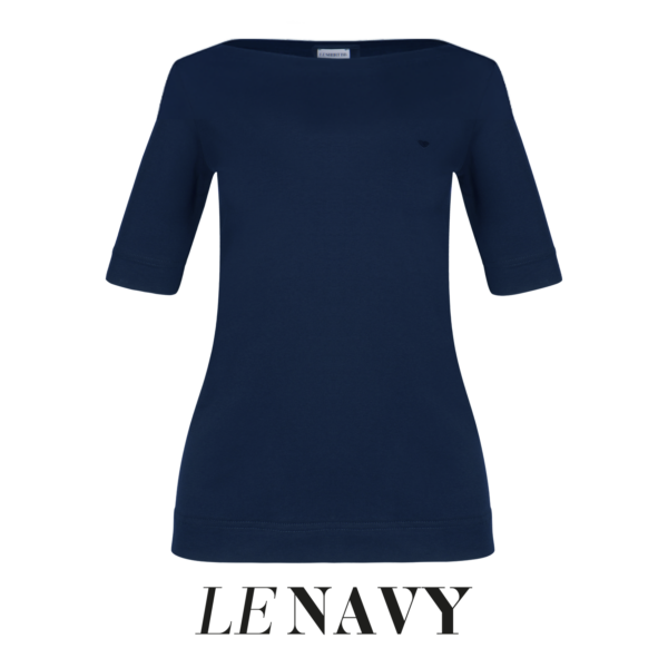 T-shirt - Navy - Boothals *