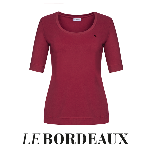ronde hals bordeaux