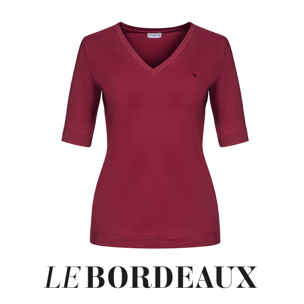 v-hals bordeaux