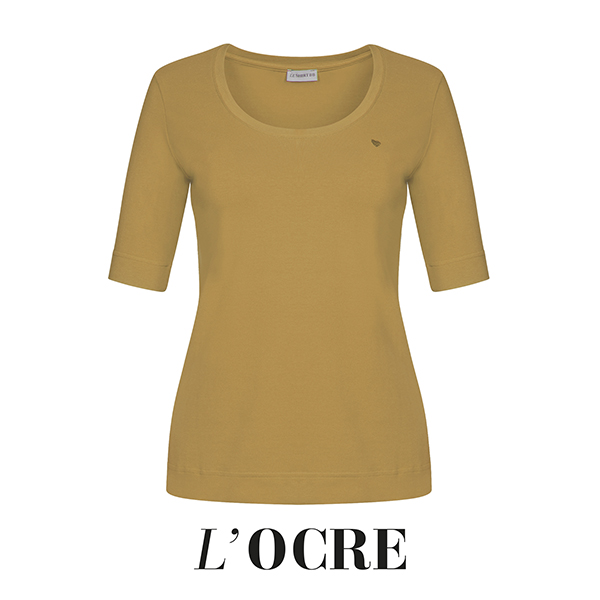 ronde hals ocre