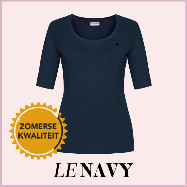 T-shirt - Navy - Ronde hals - Zomer